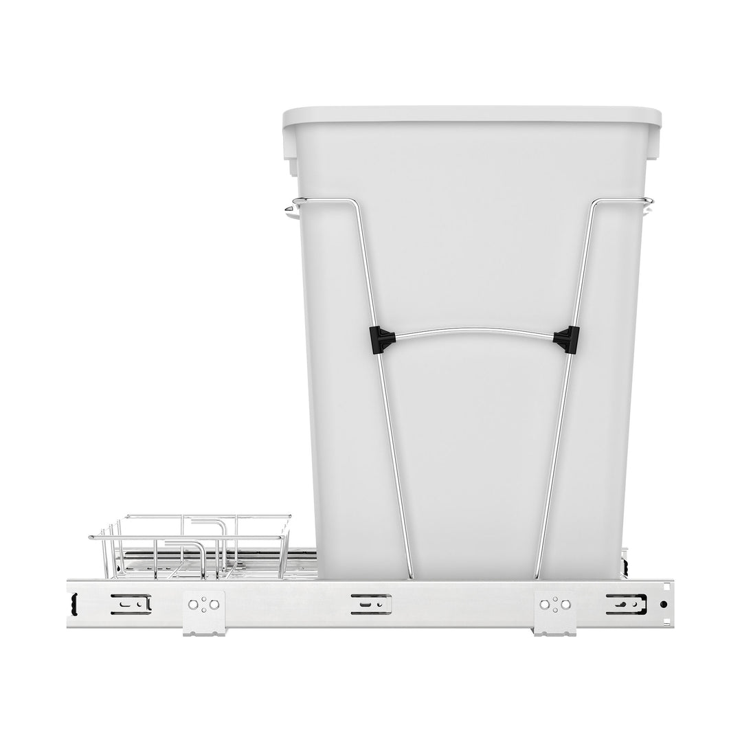 Rev-A-Shelf Pullout Trash Can 35 qt. for Kitchen Cabinets, White, RV-12KD-11C S - VMInnovations