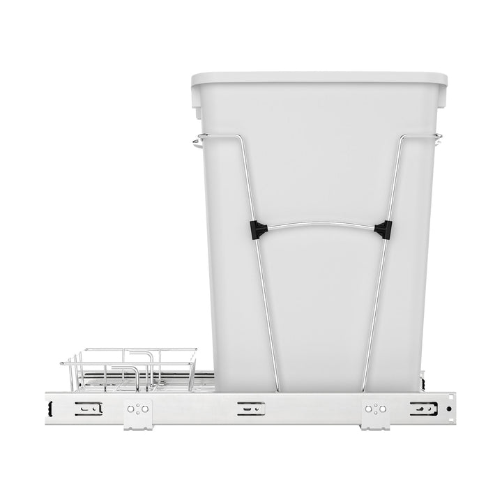Rev-A-Shelf Pullout Trash Can 35 qt. for Kitchen Cabinets, White, RV-12KD-11C S - VMInnovations