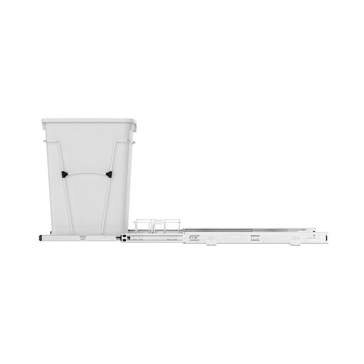 Rev-A-Shelf Pullout Trash Can 35 qt. for Kitchen Cabinets, White, RV-12KD-11C S - VMInnovations