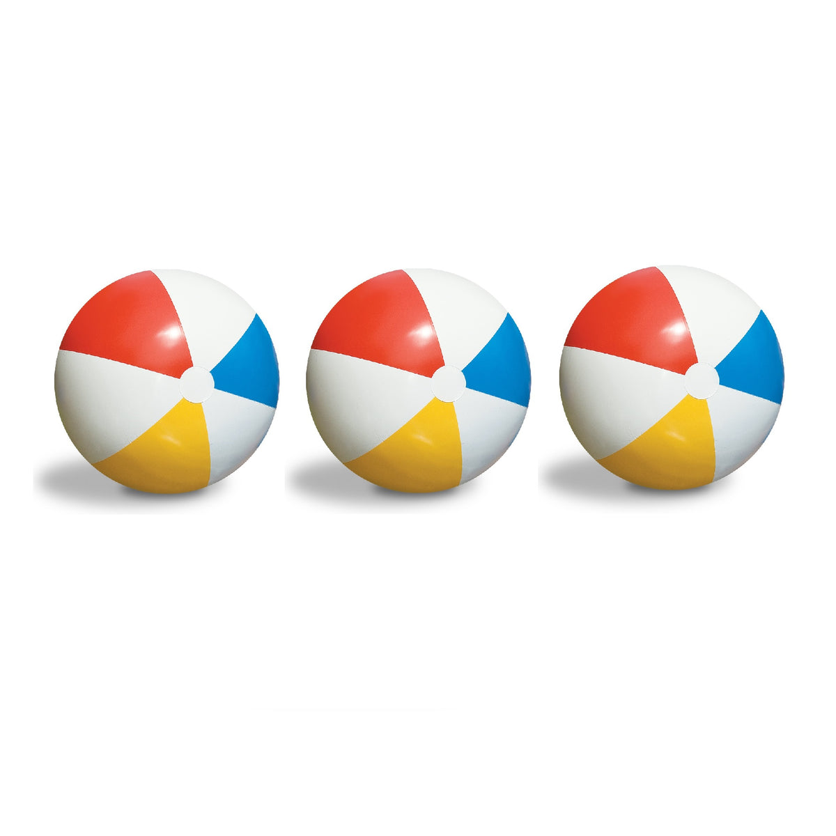 Swimline Inflatable 36 Inch Classic Rainbow Beach Ball For Pool or Lake (3 Pack)