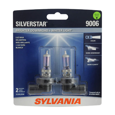 Sylvania 9006 SilverStar High Performance Halogen Headlight Bulbs White (2 Pack)