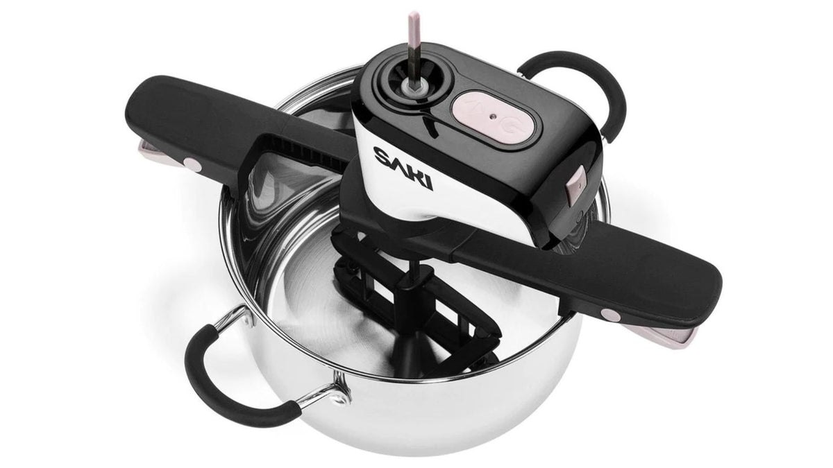 Saki Adjustable Speed Automatic Electric Cordless Hands Free Cooking Pot Stirrer
