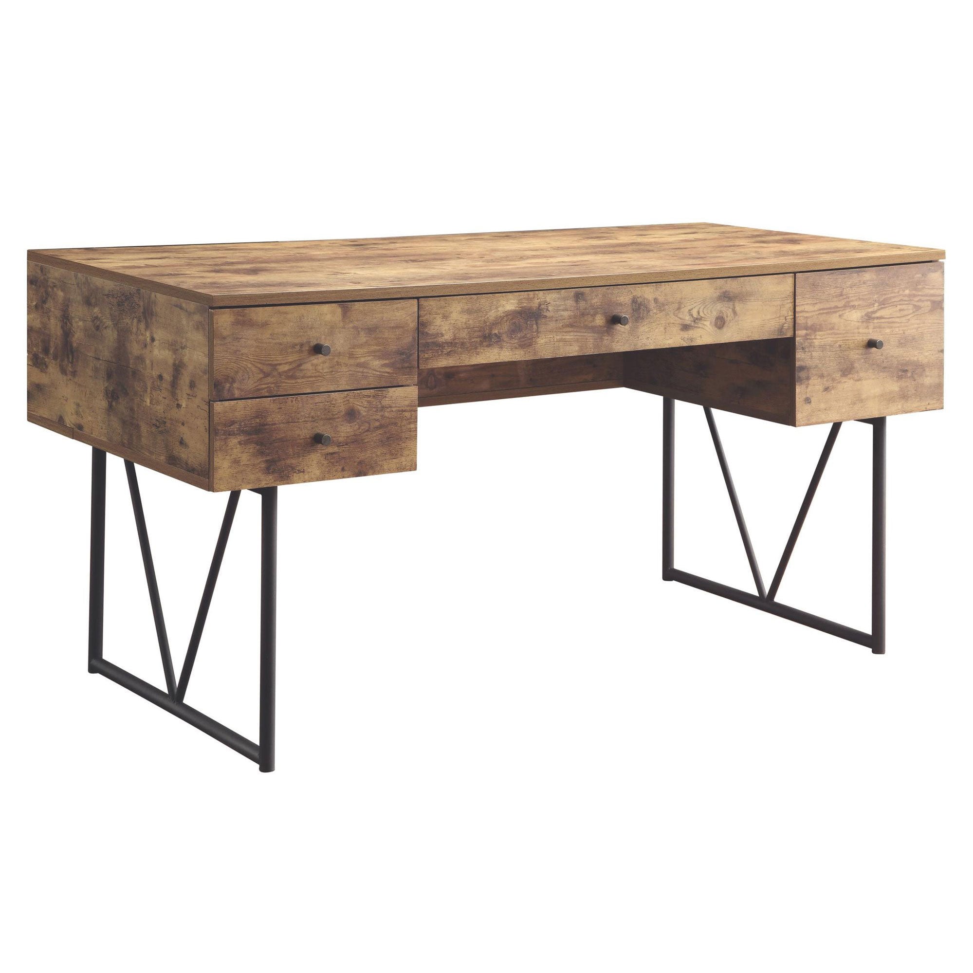 Coaster Home Furniture Barritt 4 Drawer Office Desk, Antique Nutmeg (For Parts) - VMInnovations