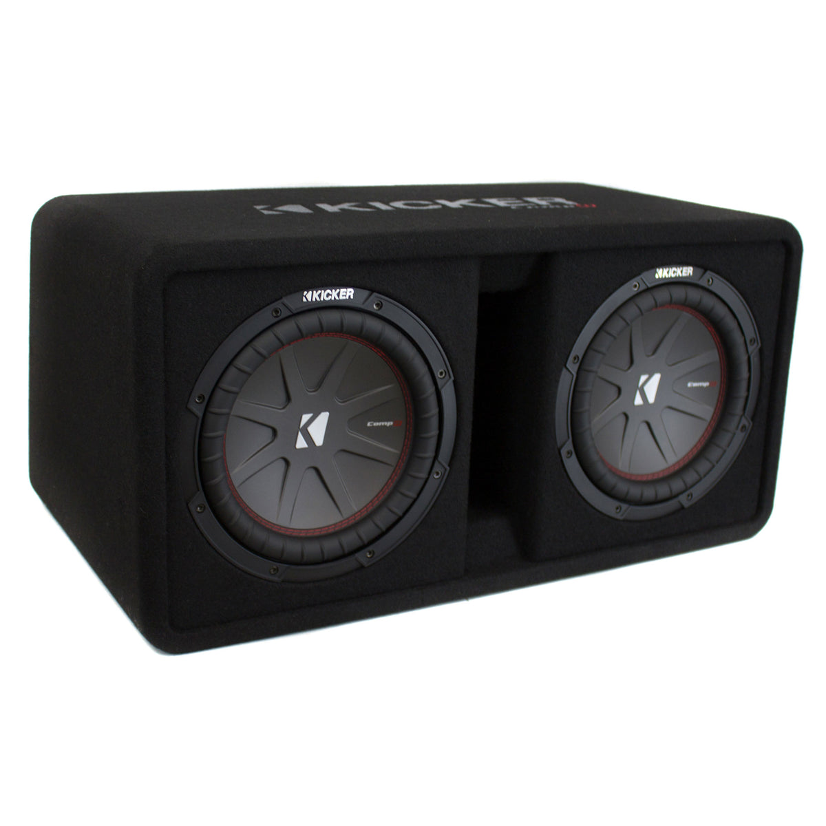 Kicker 10" 1600W 2-Ohm Vented Dual Loaded Car Enclosure Subwoofers (4 Pack)
