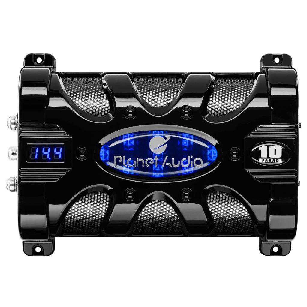 Planet Audio 10 FARAD Car Audio Power Capacitor Cap Digital LED Display (4 Pack) - VMInnovations