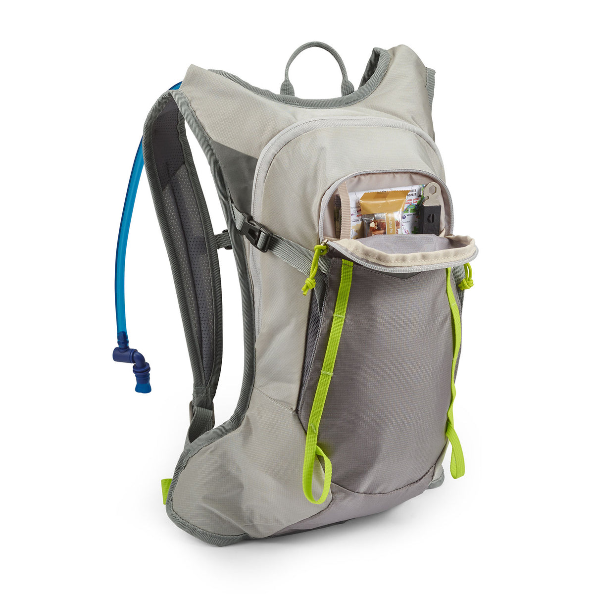 High Sierra Hydrahike 2.0 8L Hydration Water Backpack for Hiking, Gray & Green