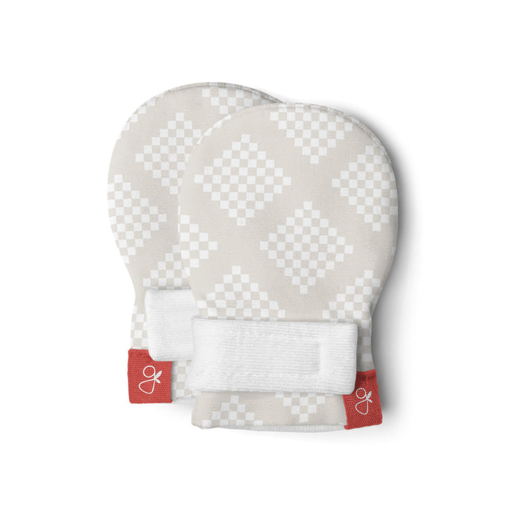 Goumikids Soft Organic No Scratch Baby Infant Hand Mittens, Preemie, Diamond Dot - VMInnovations