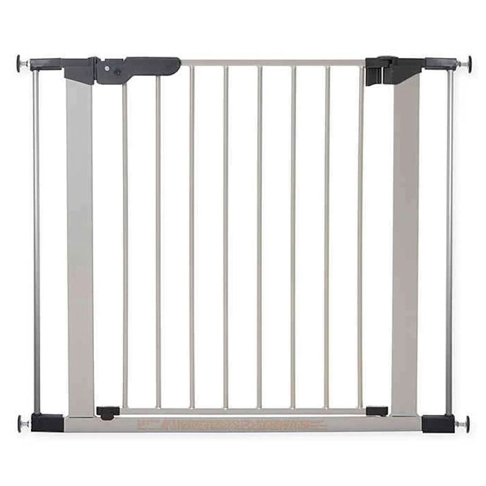 BabyDan Premier True Pressure Fit 28.9-36.7" Baby Gate w/ Extension Kit, Silver - VMInnovations