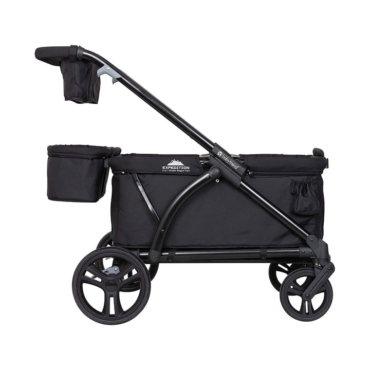 Baby Trend Expedition 2 in 1 Push or Pull Stroller Wagon Plus w/ Canopy, Black - VMInnovations