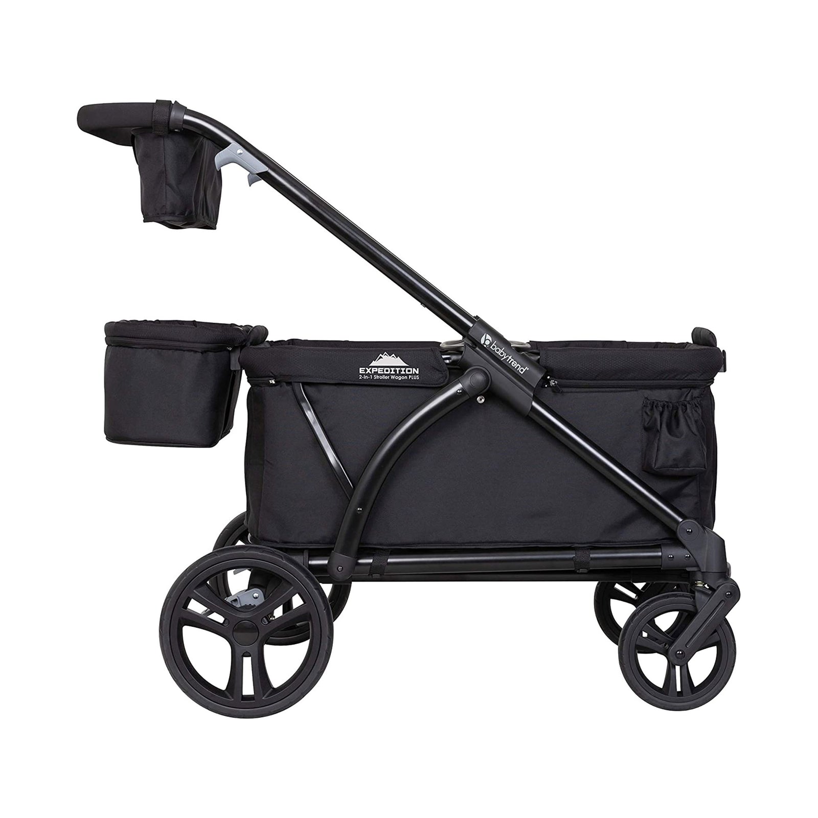 Baby Trend Expedition 2 in 1 Push or Pull Stroller Wagon Plus w/ Canopy, Black - VMInnovations