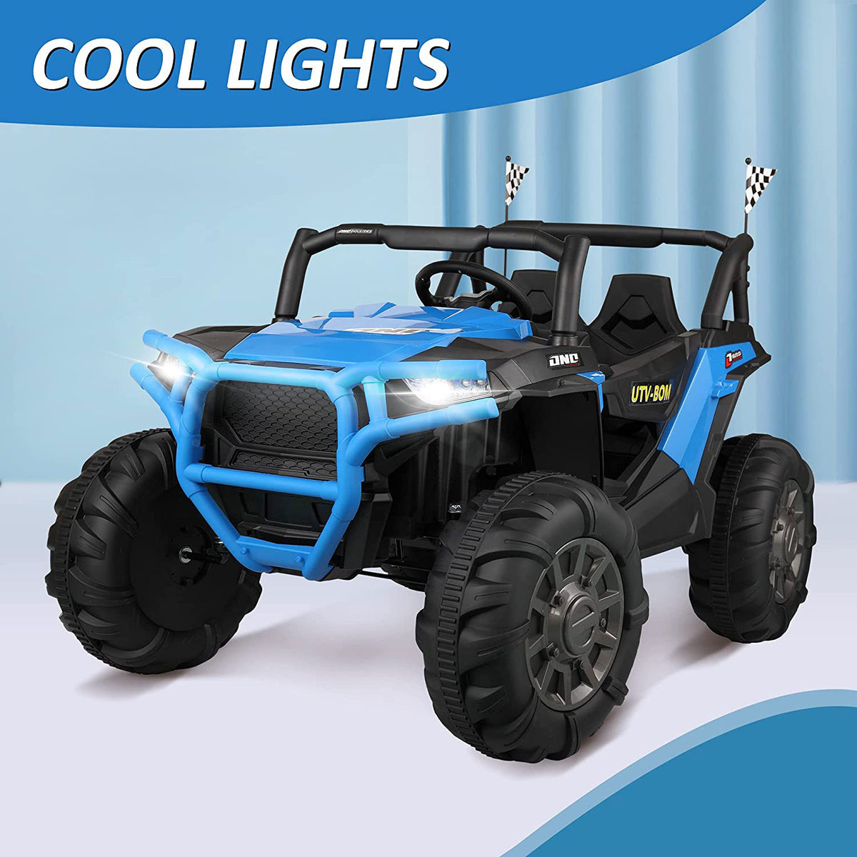 TOBBI 12V Kids Electric Battery-Powered Ride On 3 Speed Toy SUV Car w/ MP3, Blue