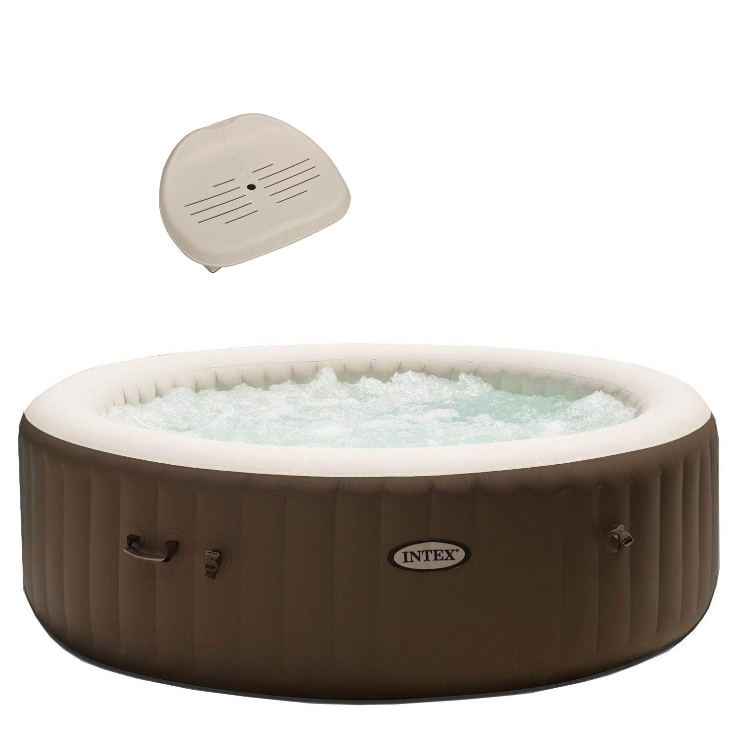 Intex PureSpa 6-Person Portable Inflatable Bubble Jet Hot Tub with Tub Seat - VMInnovations