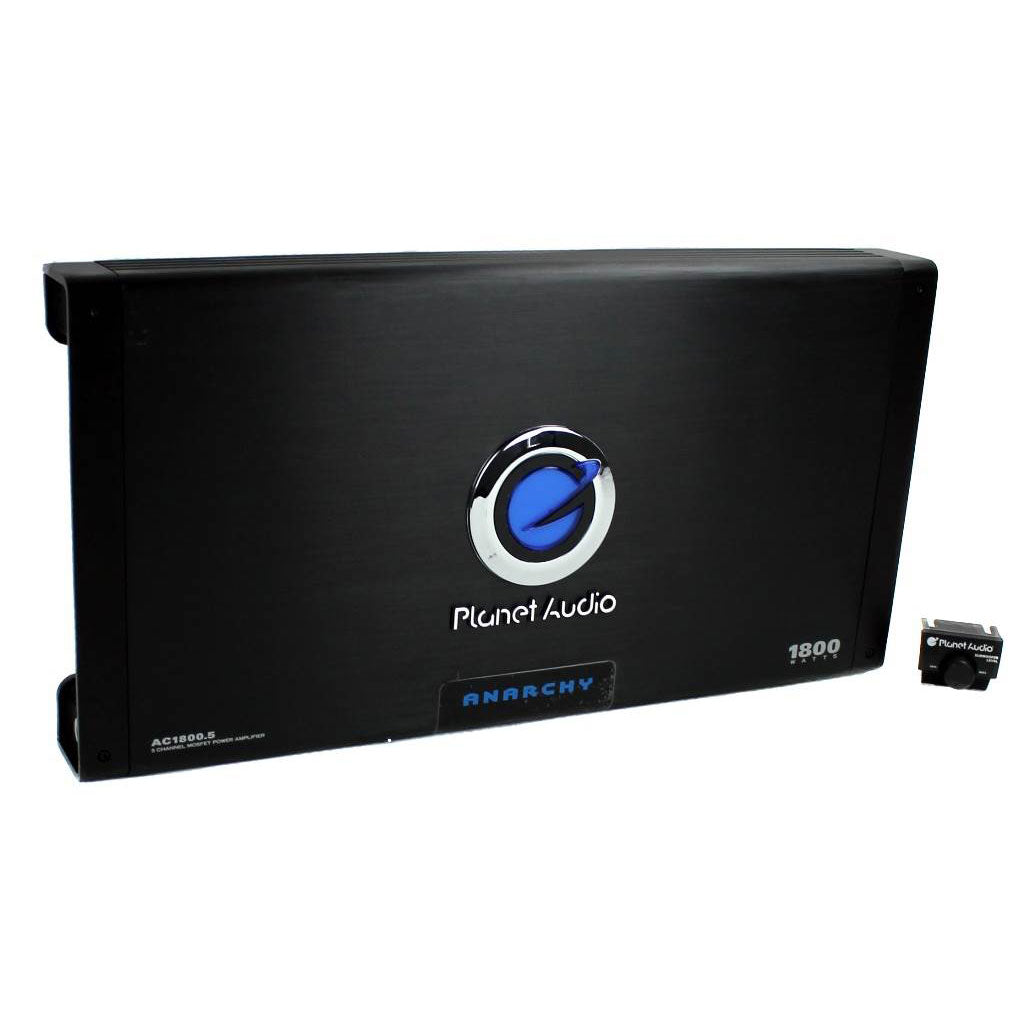 Planet Audio AC1800.5 1800W 5 Channel Car Amplifier Power Amp + Remote (2 Pack)