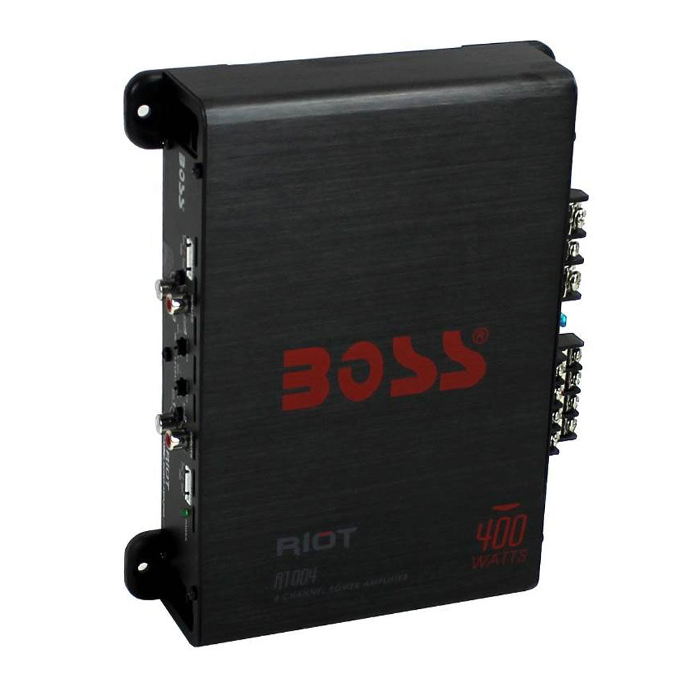 BOSS Audio Riot R1004 400W 4 Channel Car Amplifier MOSFET Amp (4 Pack) - VMInnovations