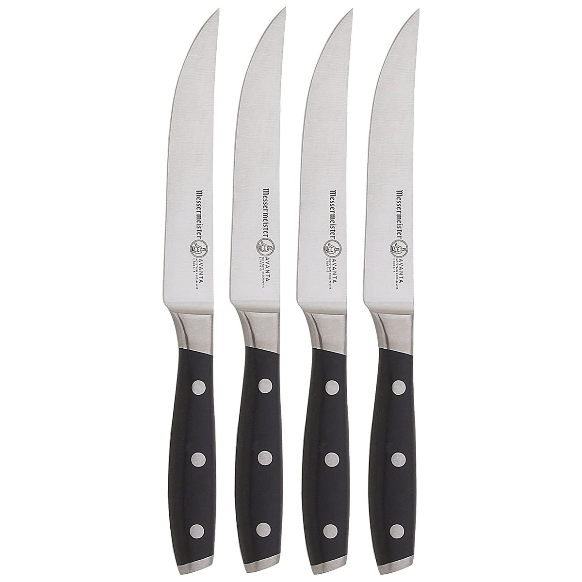 Messermeister Avanta Stainless Fine Edge Steak Knife Set, 4 Piece (Open Box)