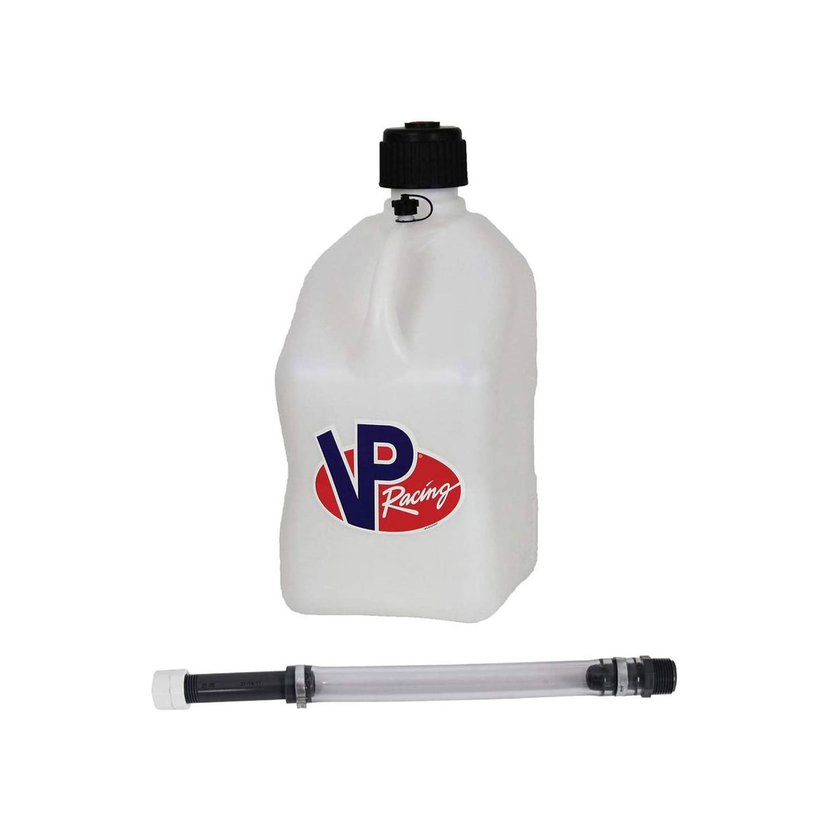 VP Racing 5.5 Gallon Racing Fuel Utility Jug and 14 Inch Deluxe Hose Kit, White