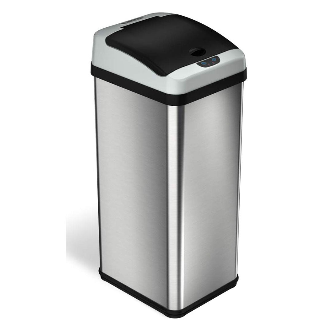 iTouchless 13 Gallon Touchless Kitchen Garbage Trash Can, Stainless Steel (Used)