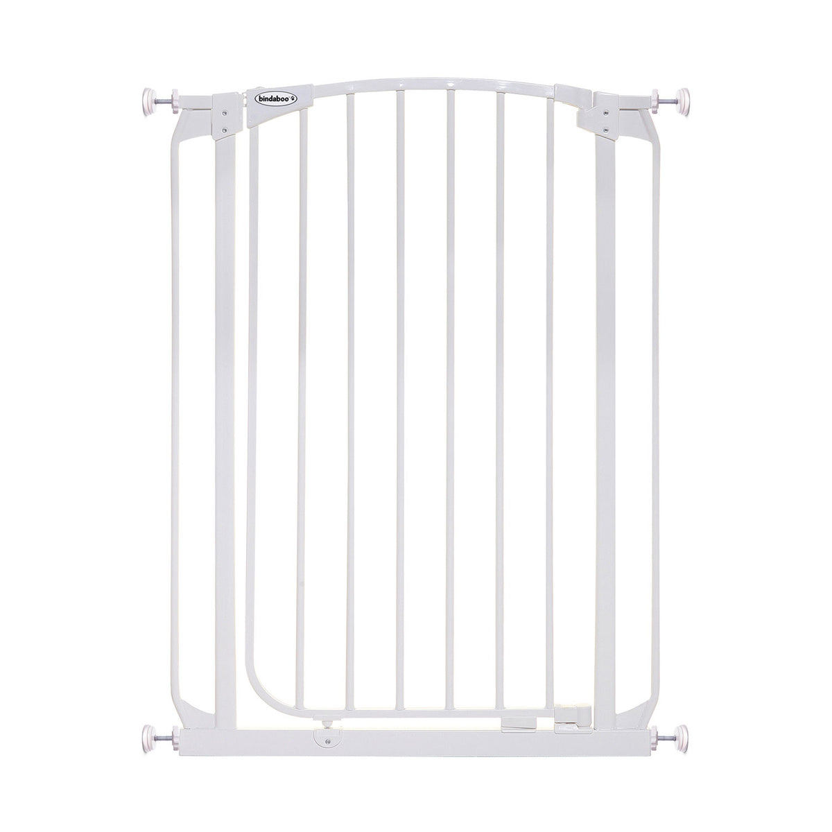 Bindaboo B1121 Zoe 28 to 32IN Extra Tall Auto-Close Baby Pet Safety Gate, White - VMInnovations