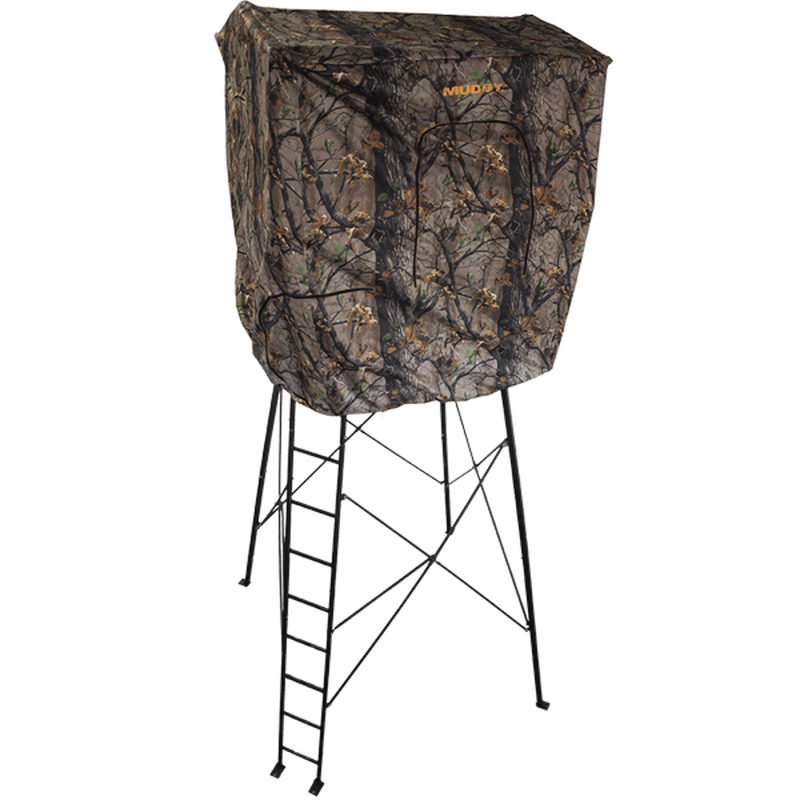 Muddy Steel 7' Quad Pod Hunting Blind Cover, Camo, Stand Not Included, 2 Pack