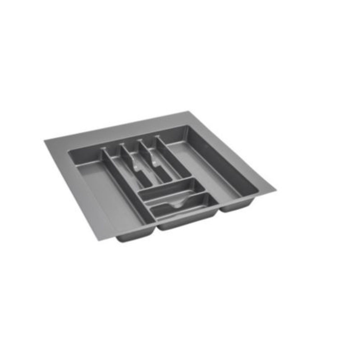Rev-A-Shelf GCT-4S-52 Plastic Compartment Cutlery Tray Insert Organizer, Silver