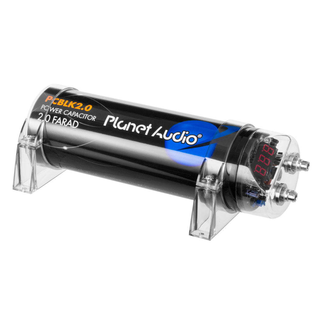 Planet Audio PCBLK2.0 2 Farad Car Digital Capacitor Audio Cap with LED (4 Pack)