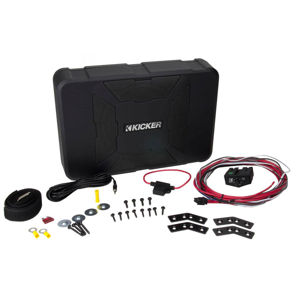 KICKER 11HS8 8" 150W Hideaway Car Audio Powered Subwoofer Sub Enclosure (4 Pack)