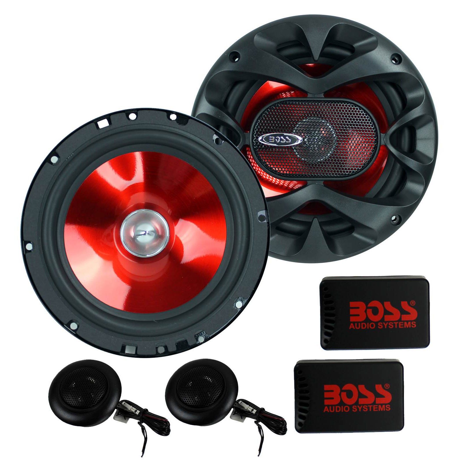 BOSS Audio 6.5" 350W Car 2 Way Component Car Audio Speakers System (4 Pair) - VMInnovations