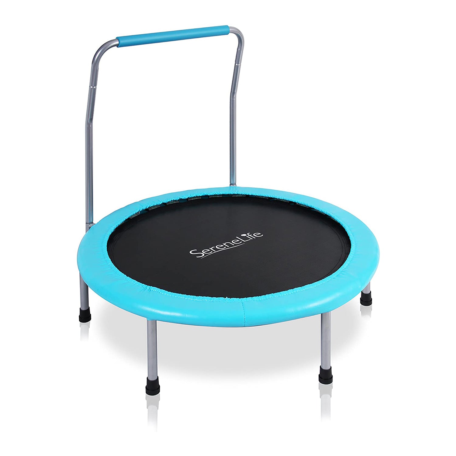 SereneLife 36 Inch Kids Indoor Outdoor Fitness Trampoline w/ Padded Frame Cover - VMInnovations