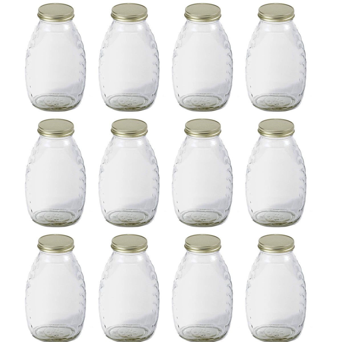 Little Giant 16-Ounce Beekeeping Honey Skep Jar with Airtight Lid 12PK(Open Box)