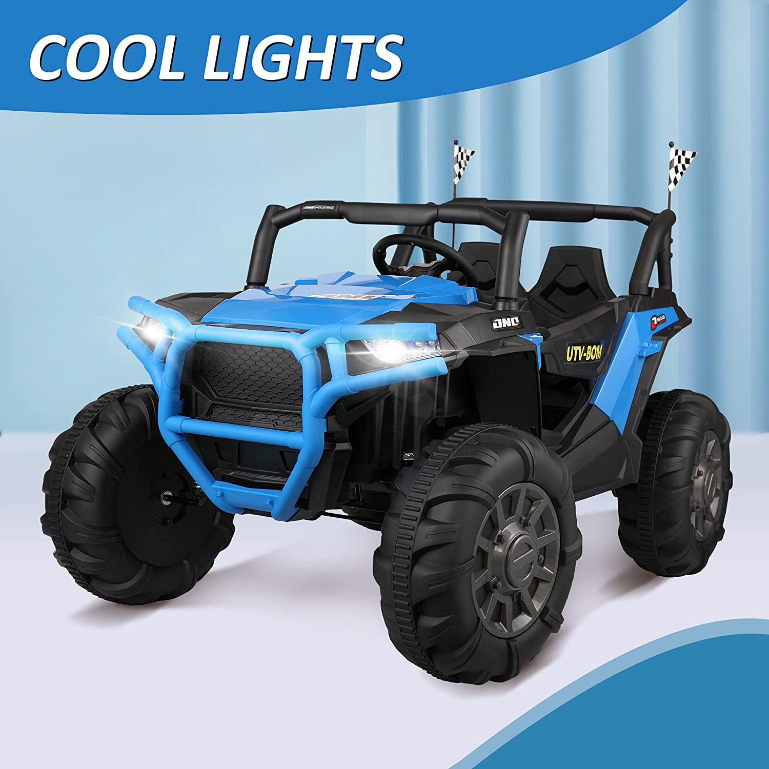 TOBBI 12V Kids Electric Battery-Powered Ride On 3 Speed Toy SUV Car w/ MP3, Blue