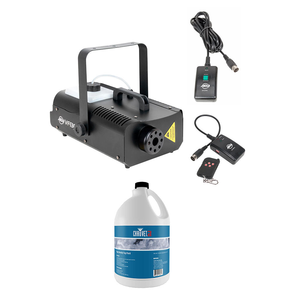 American DJ 1300 Watt 2.3 L Fog Machine w/ Remote Controls & Fog Juice(1 Gallon)