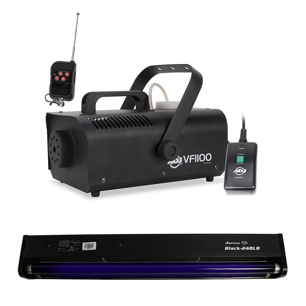 American DJ 850W 1 Liter Fog Machine w/ 24 Inch 20W Black Light Tube