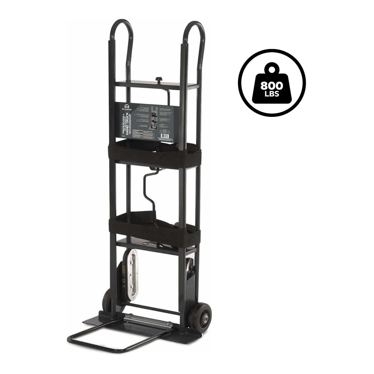 Olympia Tools 800 Lb Hand Truck with Ratchet Straps for Appliances and Furniture