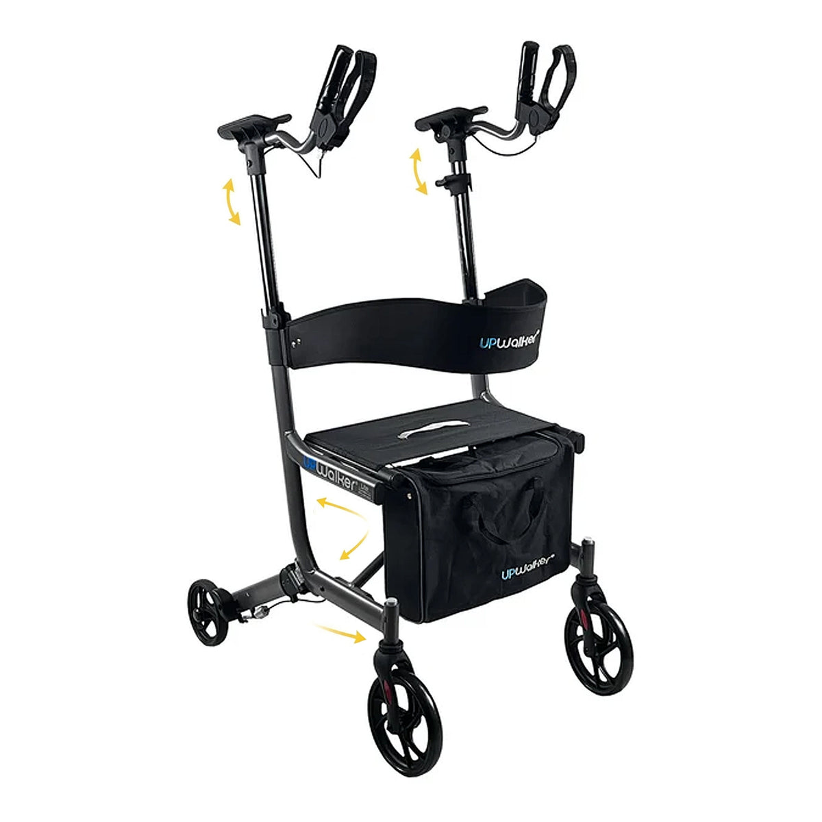 LifeWalker UPWalker EZ Lite Lightweight Upright Rollator Walker for Seniors