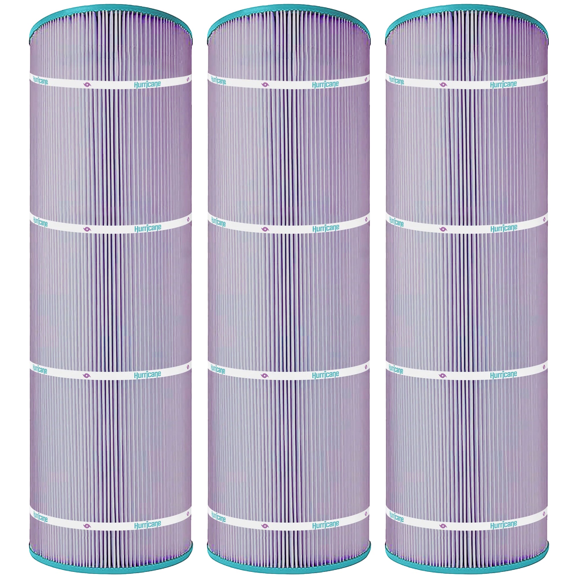 Hurricane 3 Pack HF8413-01P Platinum Purple Pool Filter Cartridge Replacement - VMInnovations