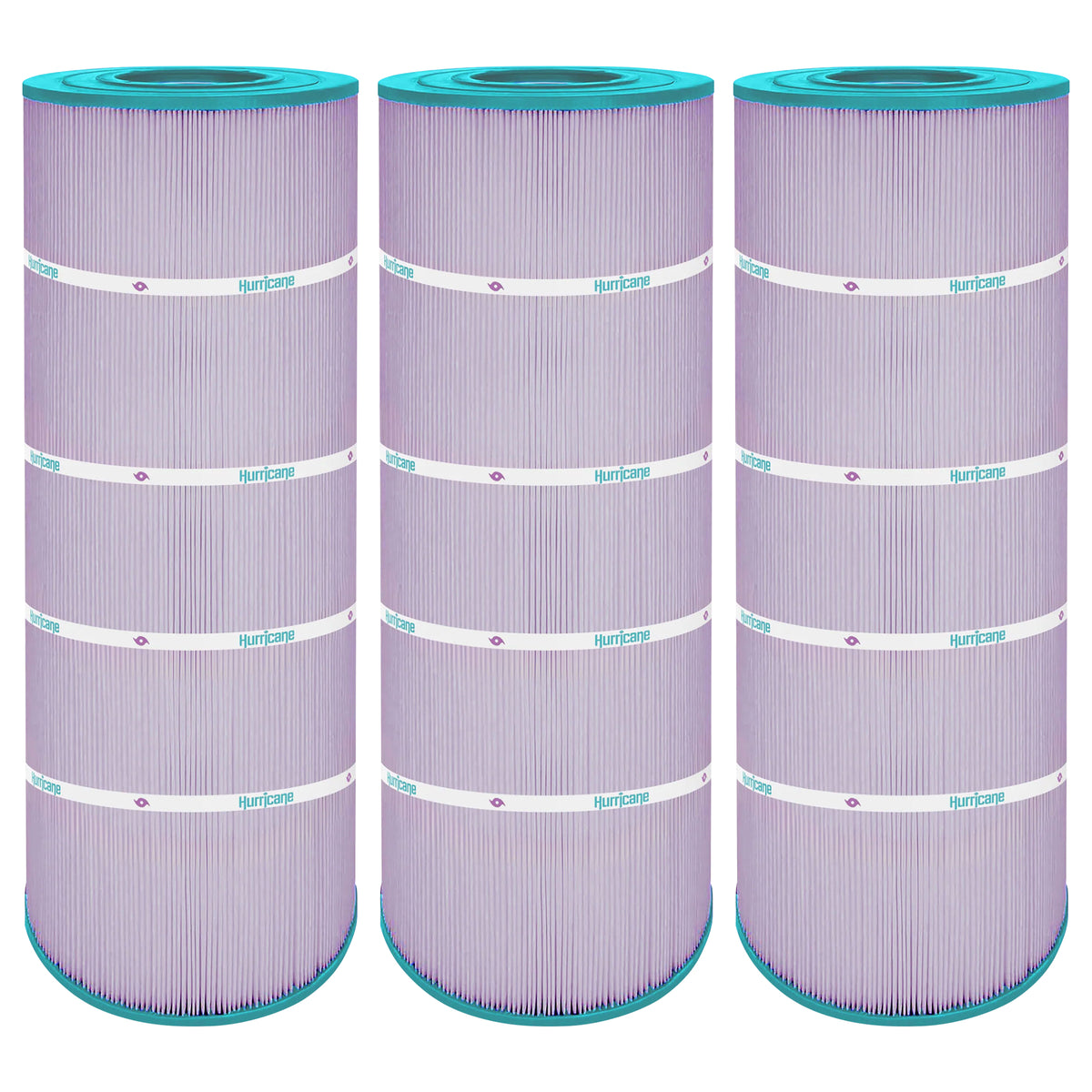 Hurricane 3 Pack HF8316-01P Platinum Purple Pool Filter Cartridge Replacement - VMInnovations