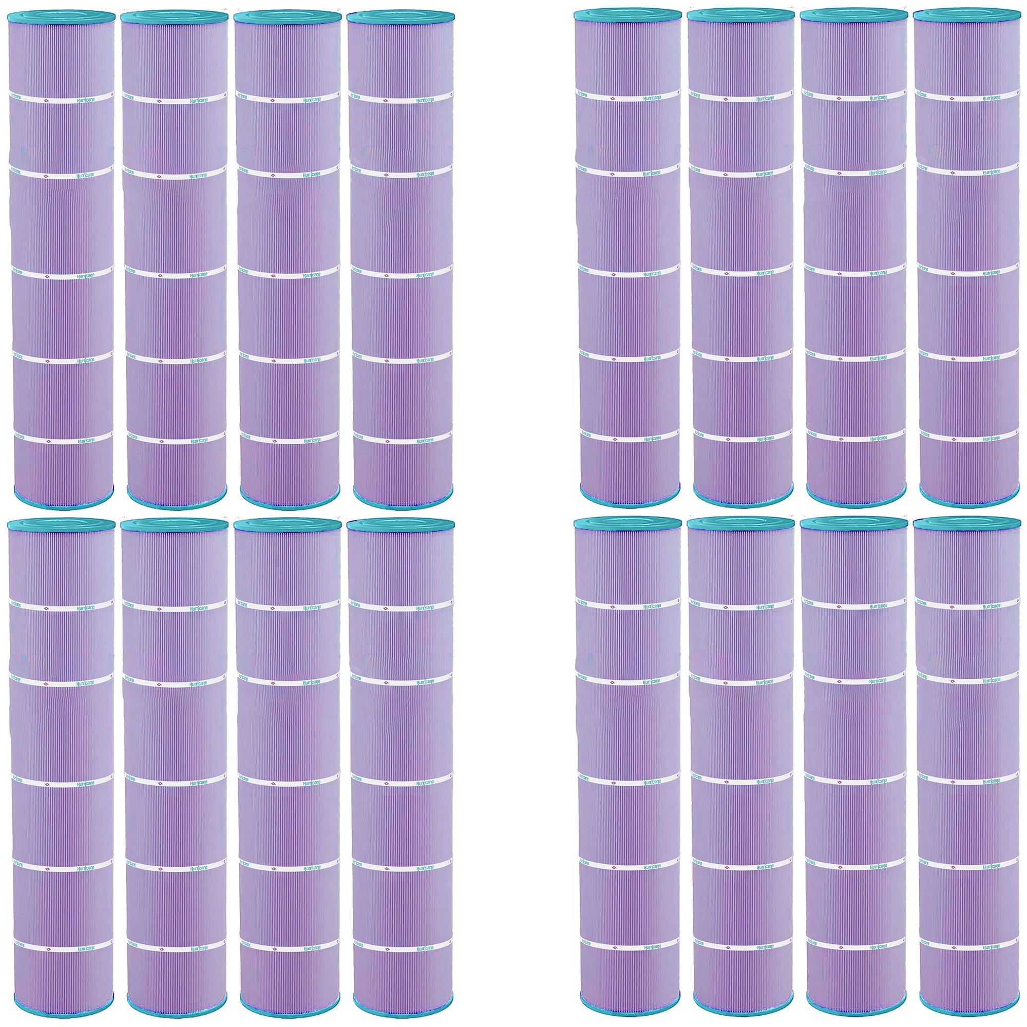 Hurricane 16 Pack HF7482-04P Platinum Purple Spa Filter Cartridge Replacement