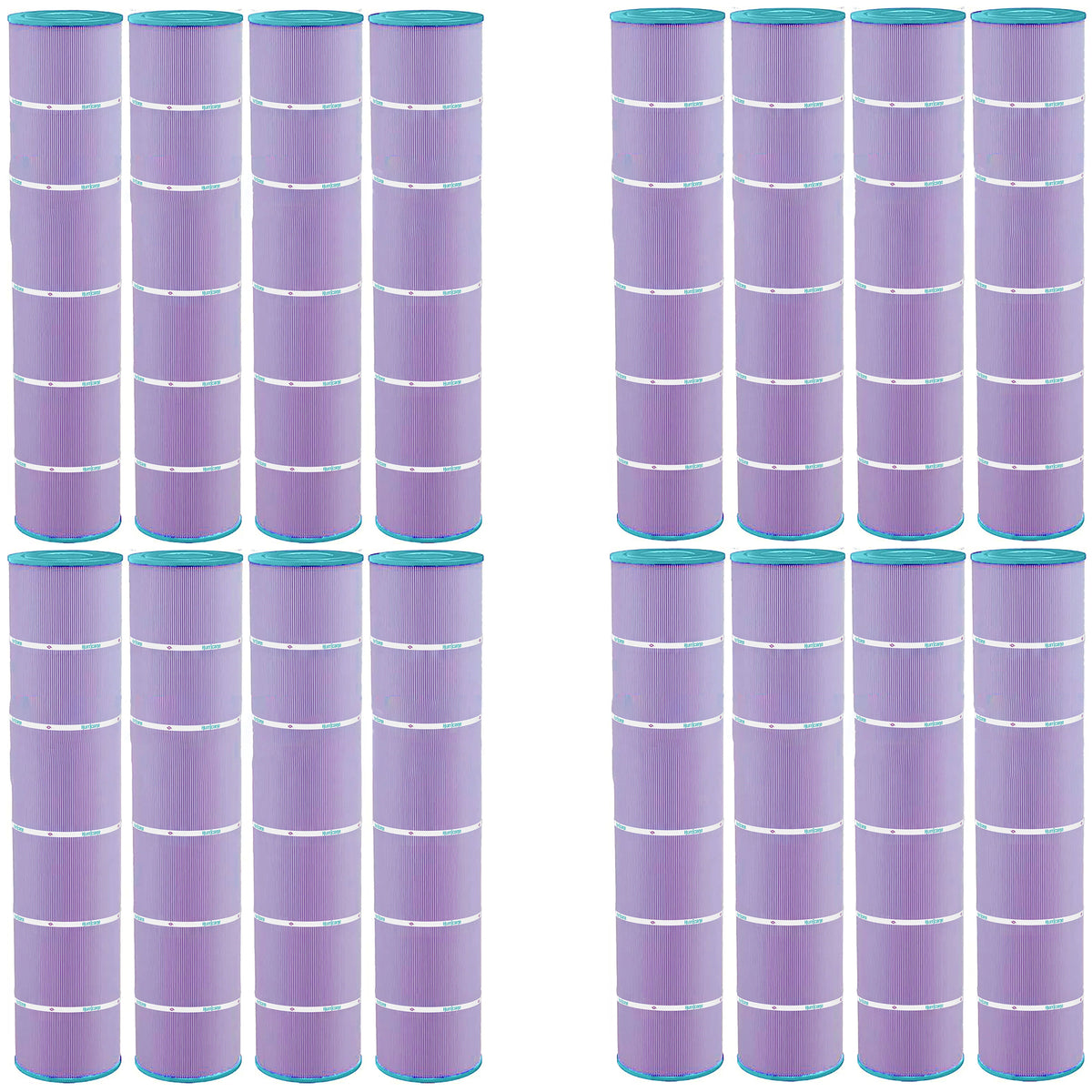 Hurricane 16 Pack HF7482-04P Platinum Purple Spa Filter Cartridge Replacement