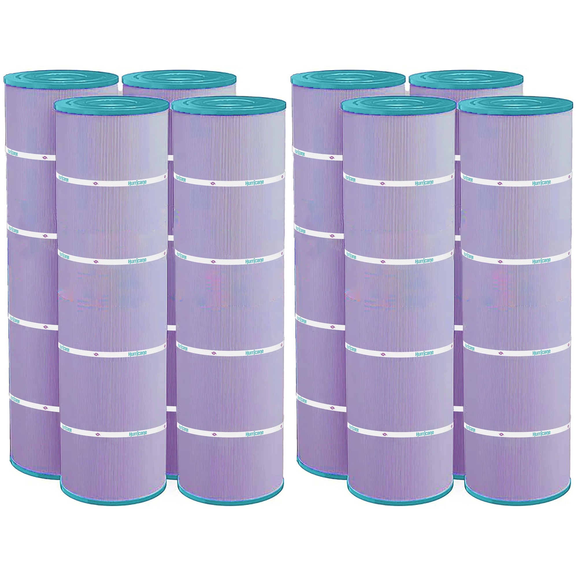 Hurricane 8 Pack HF7487-04P Platinum Purple Spa Filter Cartridge Replacement