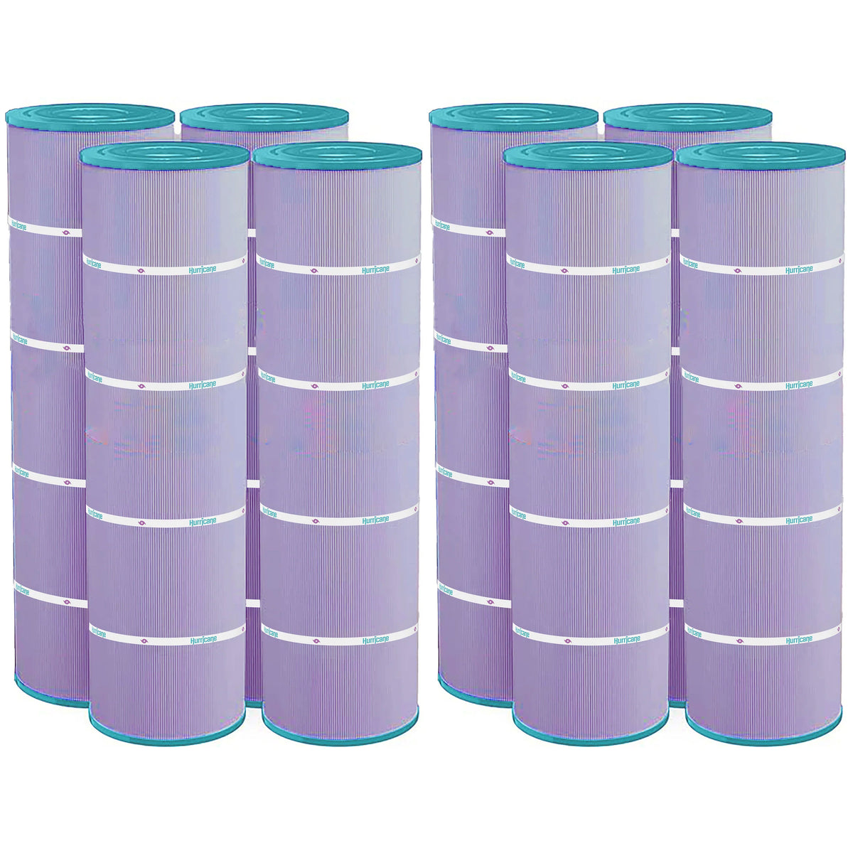 Hurricane 8 Pack HF7487-04P Platinum Purple Spa Filter Cartridge Replacement - VMInnovations