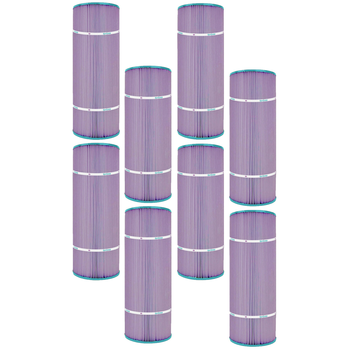 Hurricane 8 Pack HF7470-04P Platinum Purple Pool Filter Cartridge Replacement