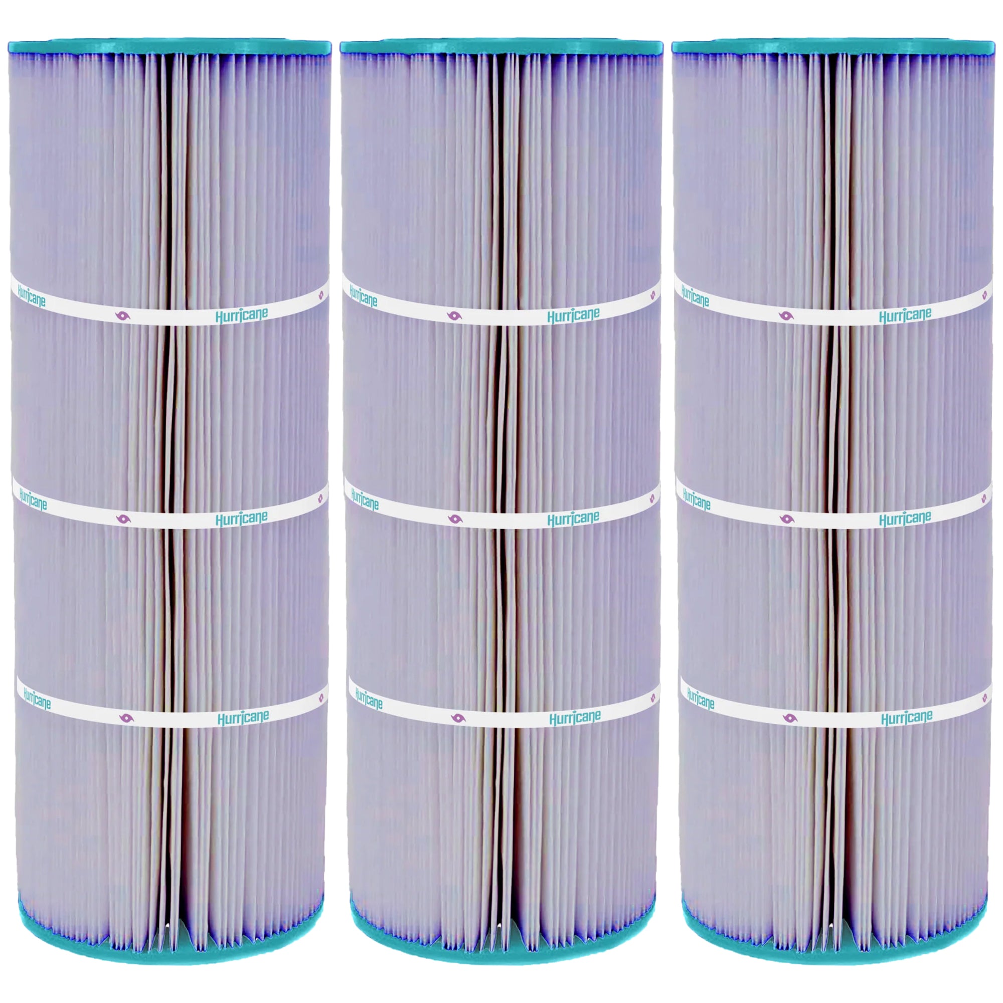 Hurricane 3 Pack HF7656-01P Platinum Purple Pool Filter Cartridge Replacement - VMInnovations