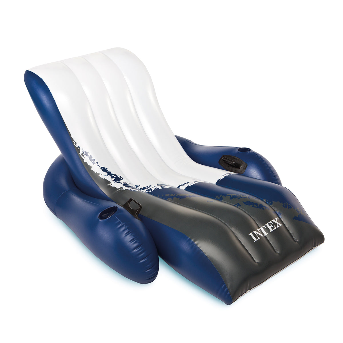 Intex Inflatable Floating Lounge Pool Recliner Lounger w/ Cup Holders (Used)