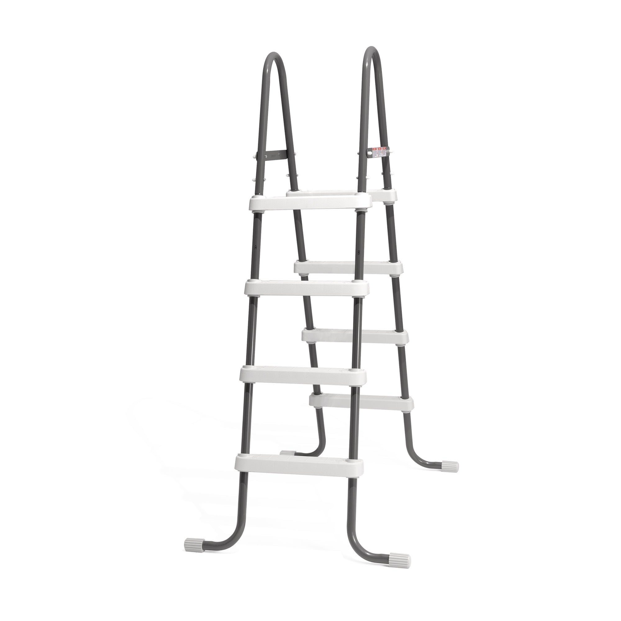 Intex Steel Frame Above Ground Swimming Pool Ladder for 48 Inch High Wall Pools