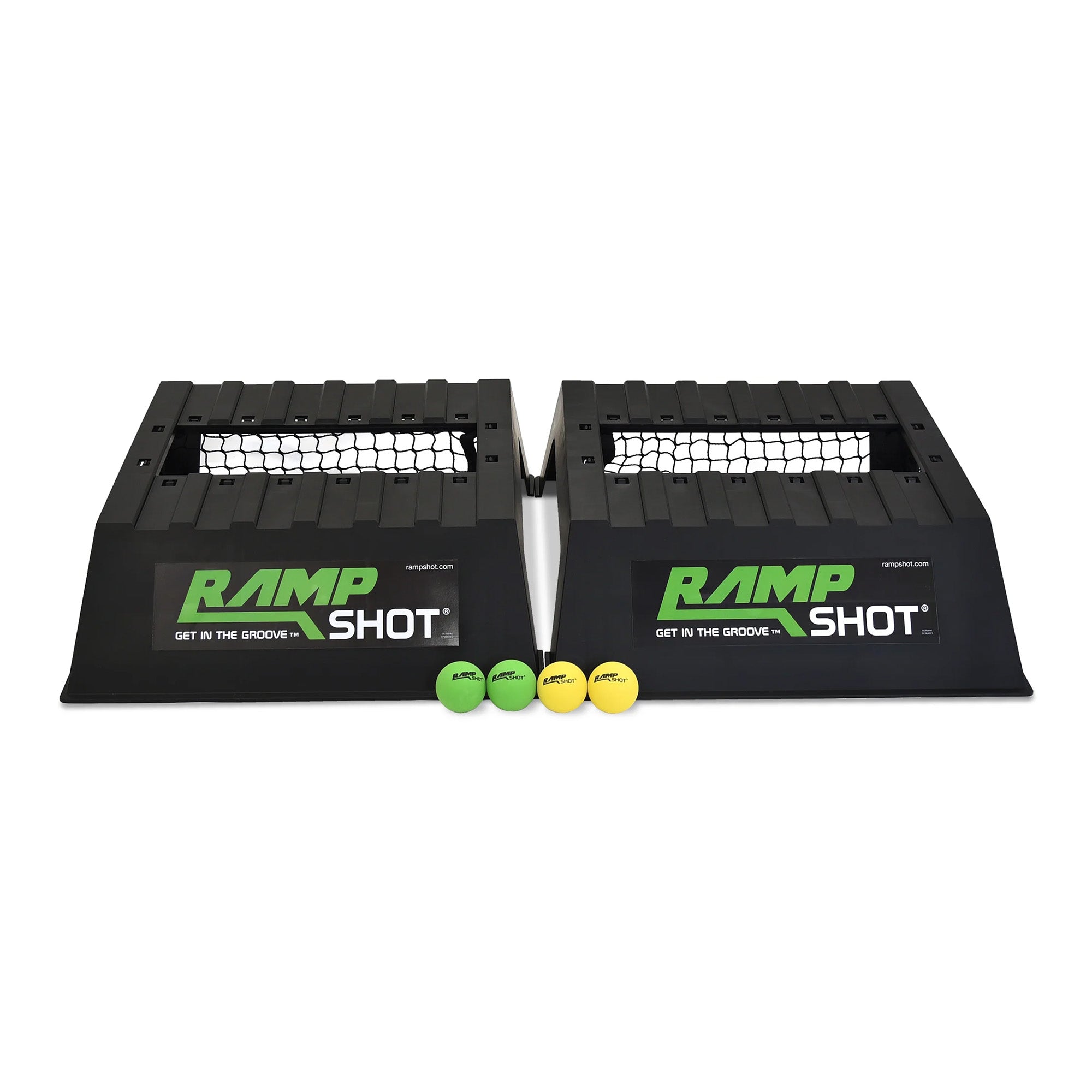 Vivere RampShot Outdoor Toss Game Set with Portable High-Density Ramps and Balls