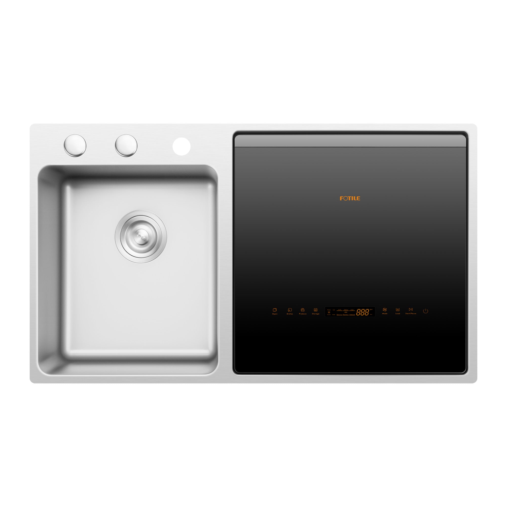 FOTILE 3-in-1 Dishwasher, Right Side Kitchen Sink Combo with 360-Degree Cleaning - VMInnovations
