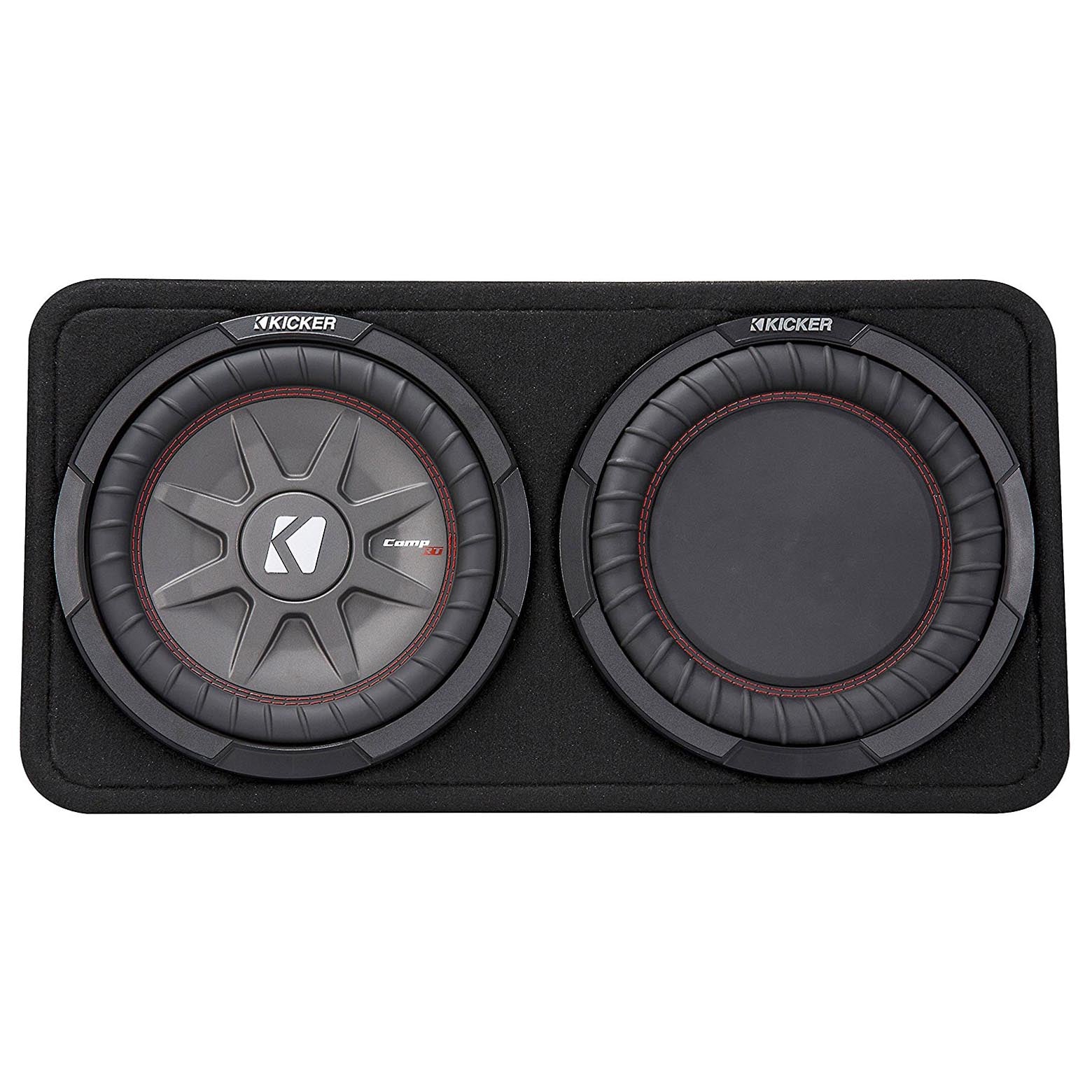 Kicker CompRT 800W Dual 10 Inch Slim 2 Ohm Loaded Sealed Subwoofer (4 Pack) - VMInnovations