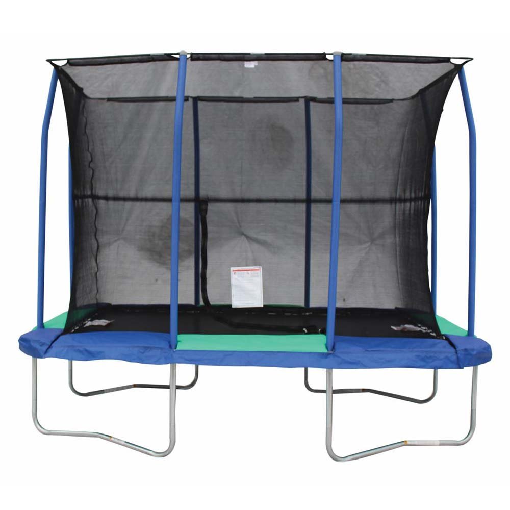 JumpKing0 7 x 10 Foot Galvanized Trampoline with Padded Enclosure (For Parts)