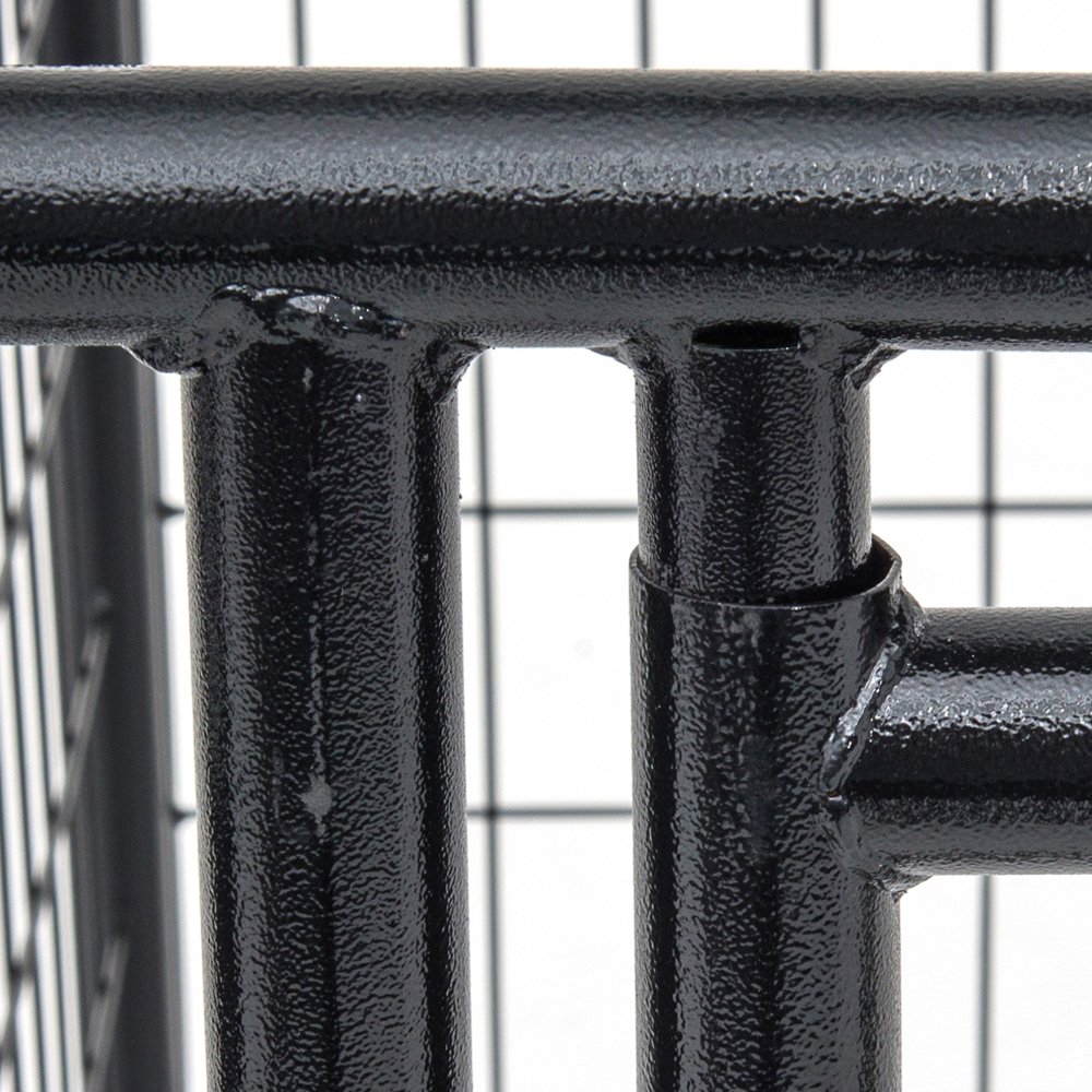 Lucky Dog Uptown Covered Dog Kennel with Lucky Dog Wire Dog Fence Pet Kennel - VMInnovations