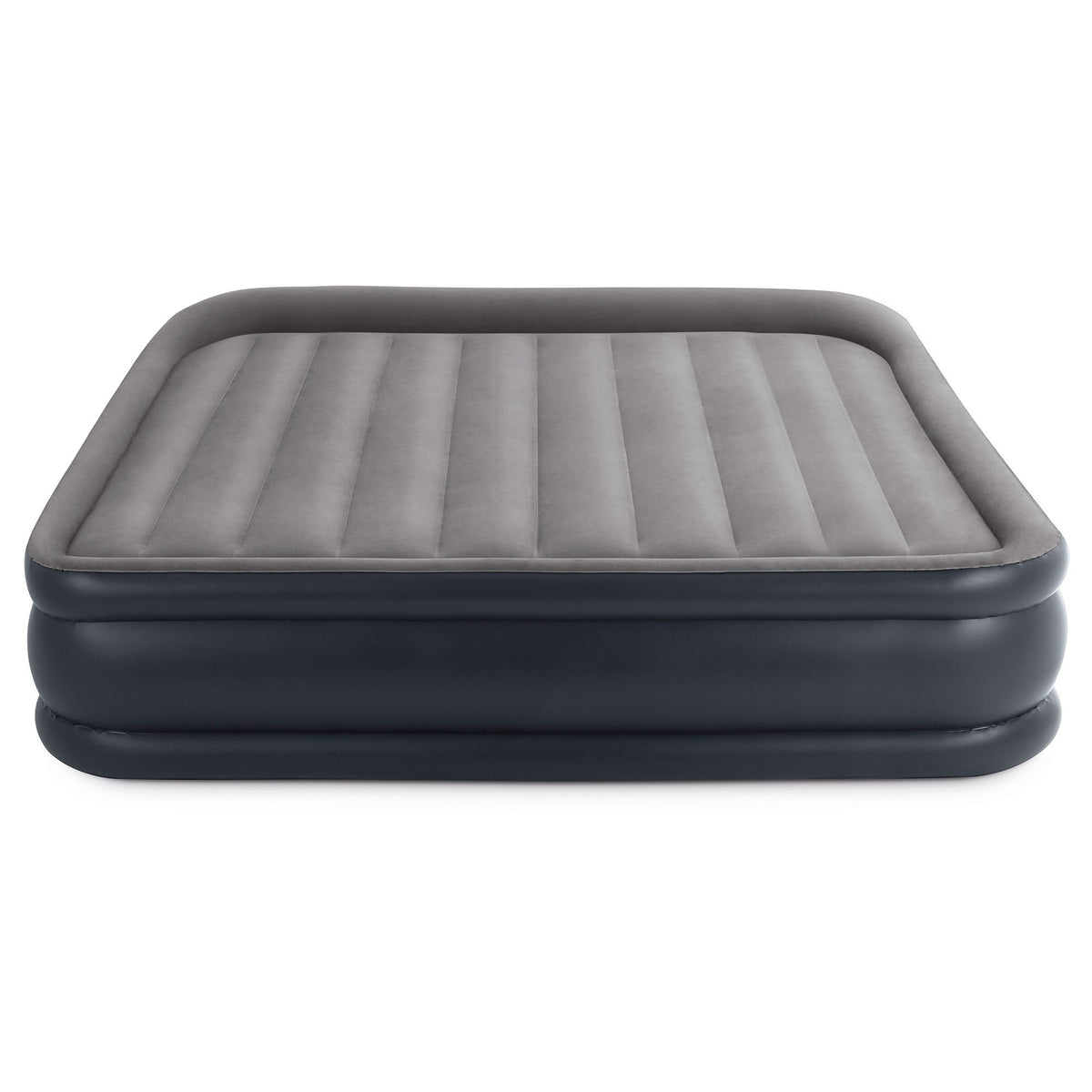 Intex Deluxe Pillow Rest Inflatable 1 King & 1 Queen Air Bed with Built In Pump